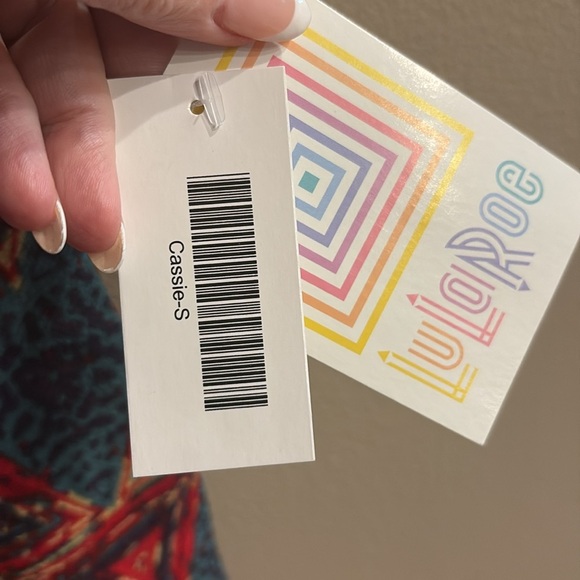 Lularoe NWT Cassie pull on pencil skirt geometric triangle print wide waist  S - Picture 3 of 10